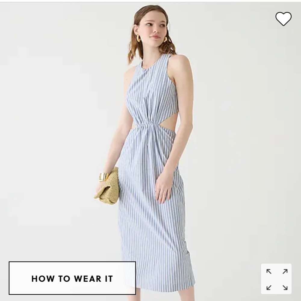 J.Crew Twist Back Midi in Stripe